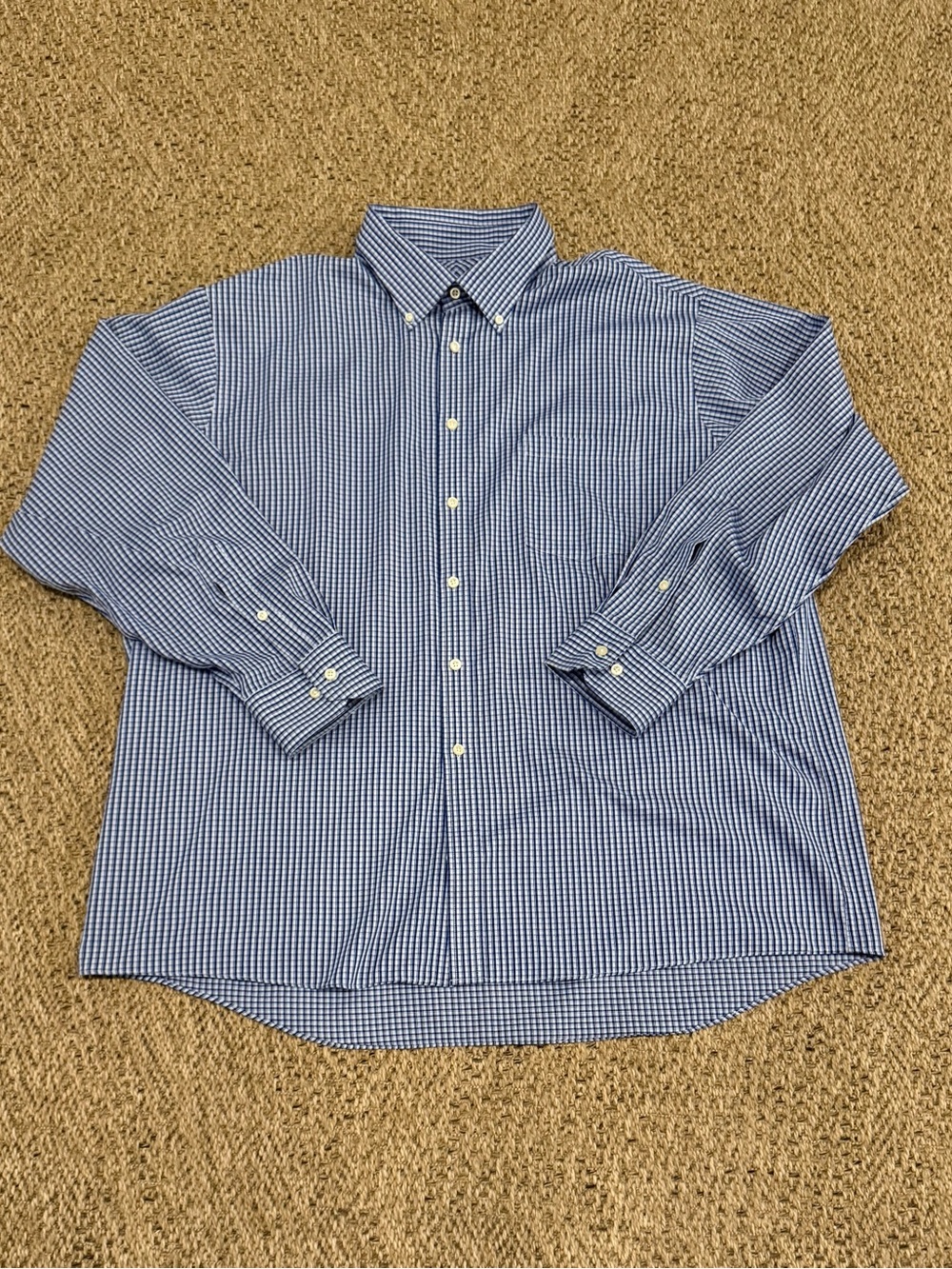 Joseph Abboud Blue Gingham Button-Down Shirt